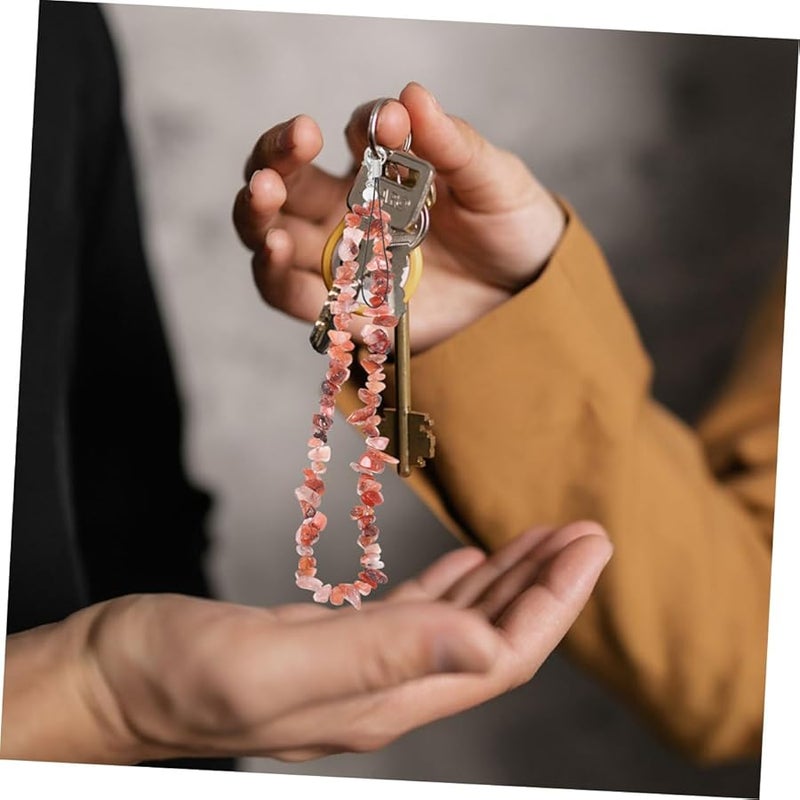 Beaded Crystal Phone Lanyard Wrist Strap 4Pcs Set Lightweight Mobile Accessory - Image 2